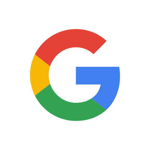Google logo featuring a stylized G in red, yellow, green, and blue segments.
